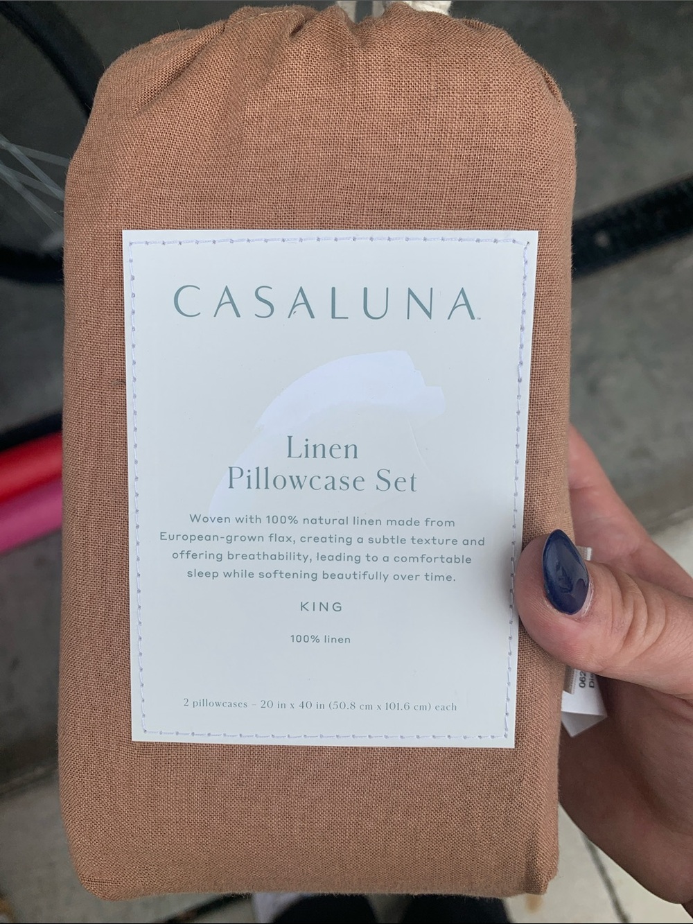 Casaluna Linen Pillowcase Set — Clay